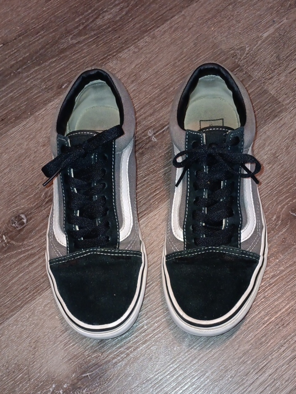 Vans Old Skool Low-Top Sneakers in Black, Gray, and White